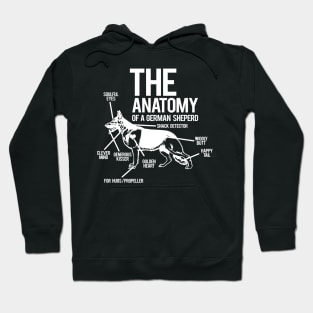 'The Anatomy of German Shepherds' Lovely Pet Dog Gift Hoodie